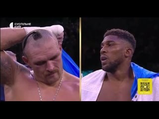 the moment usyk was declared champion